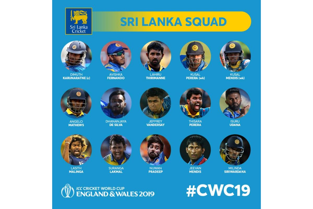 বিশ্বকাপের জন্য শ্রীলঙ্কা দল ঘোষিত
