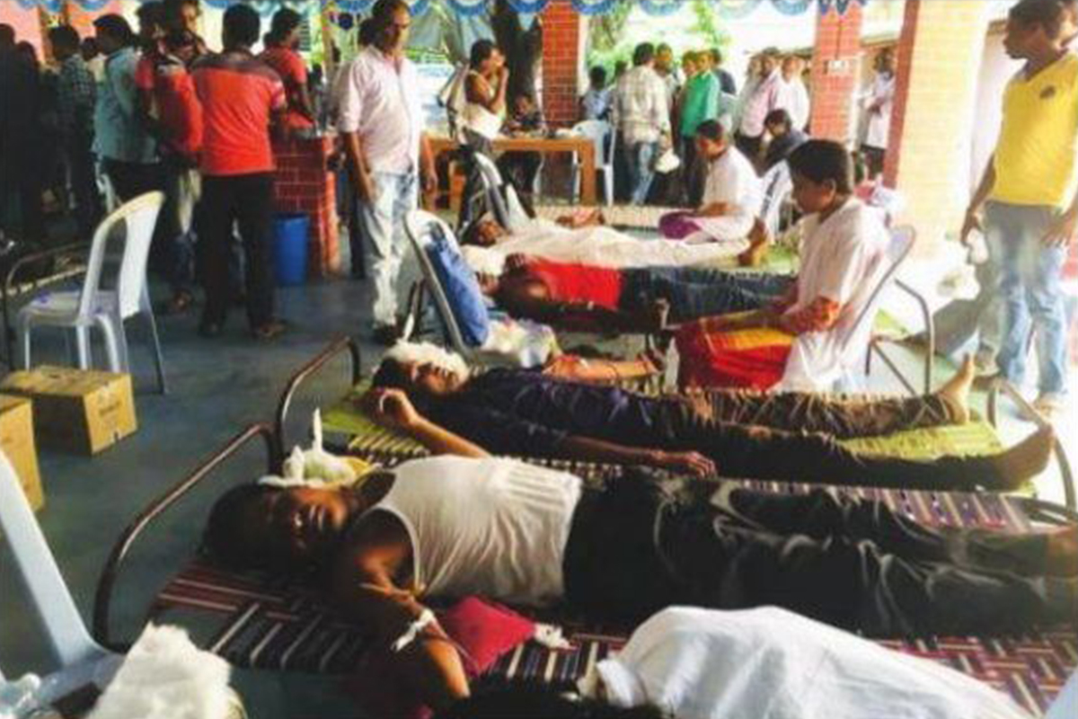 মুমূর্ষ রোগীদের জন্য একনাগাড়ে রক্ত সংগ্রহ