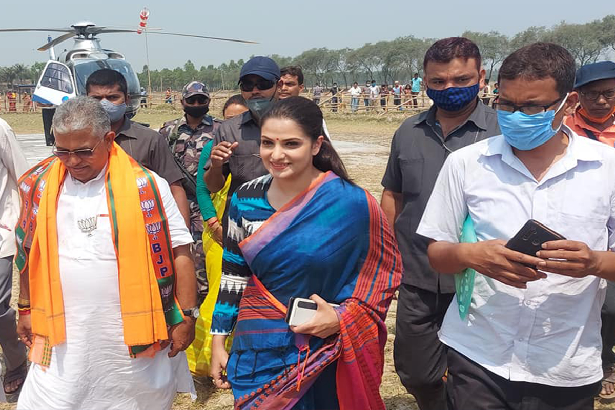 শ্যামপুরে বিক্ষোভের মুখে বিজেপি প্রার্থী তনুশ্রী