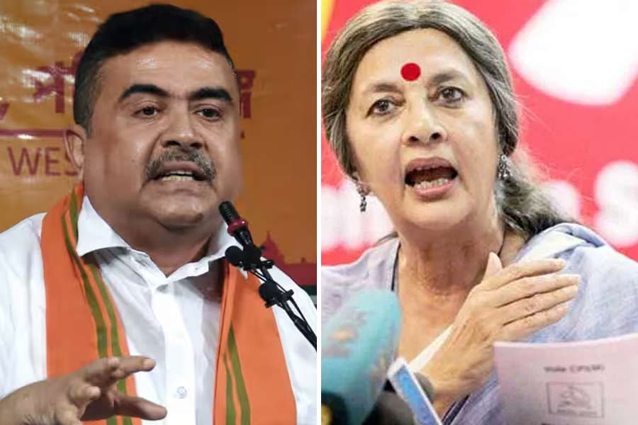 শুভেন্দুর পাশাপাশি একই দিনে সন্দেশখালির পথে বৃন্দা কারাত 