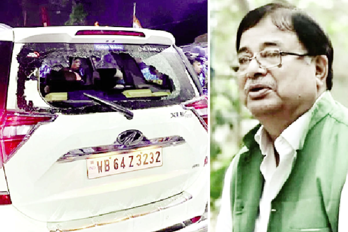 মন্ত্রী উদয়ন গুহের কনভয়ে হামলার অভিযোগ, ভাঙল গাডি়র কাচ!