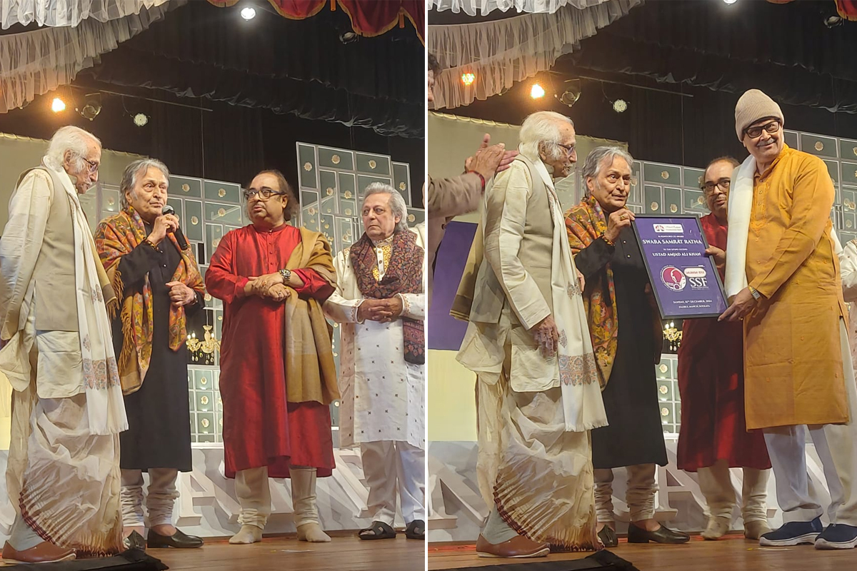 স্বর সম্রাট রত্ন পুরস্কার পেলেন আমজাদ আলি খান