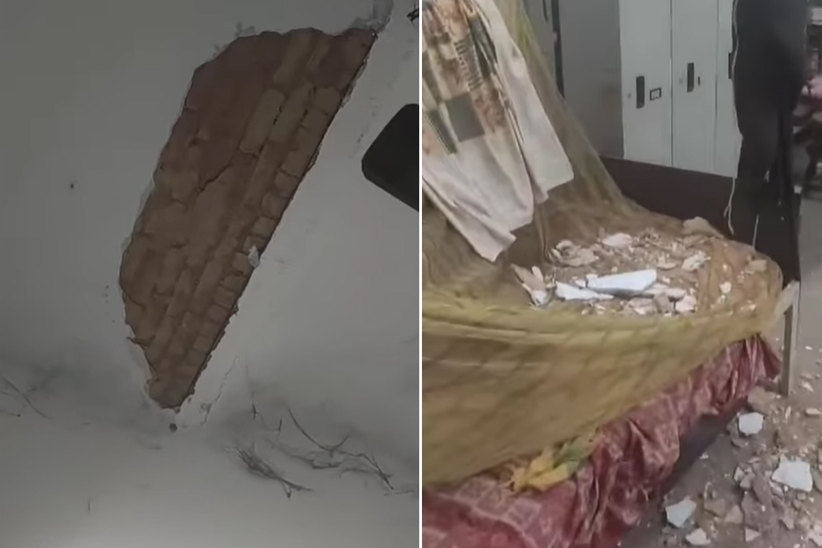 ভেঙে পড়ল হিন্দু হস্টেলের ছাদের একাংশ, ক্ষুব্ধ পড়ুয়ারা