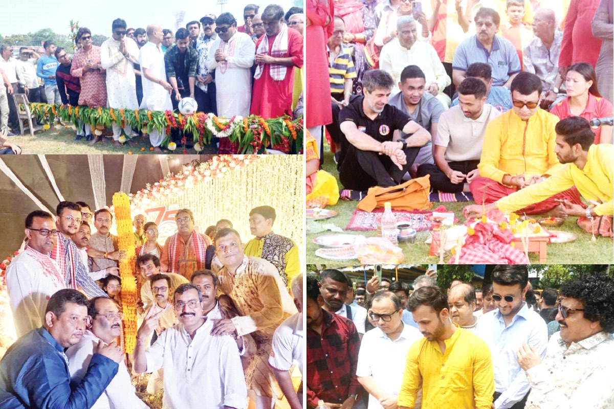 কলকাতা ময়দানে দুই প্রধানের বারপুজোকে কেন্দ্র করে উৎসাহের জনজোয়ার