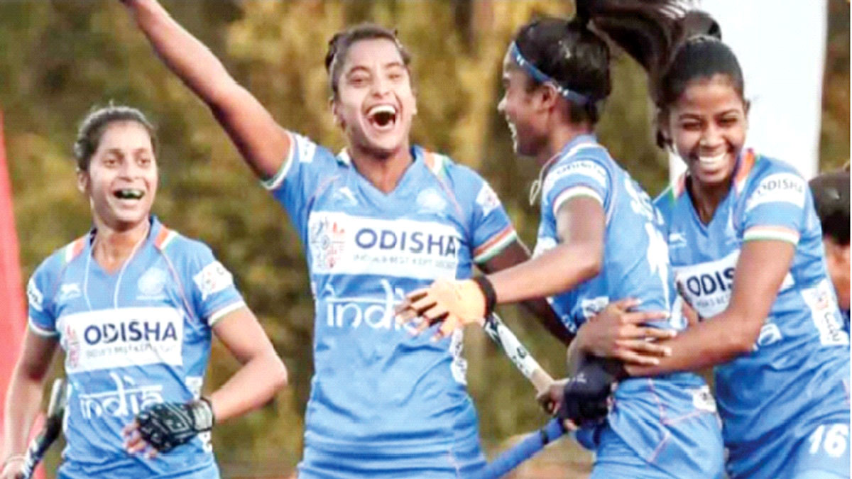 ভারতীয় জুনিয়র মহিলা হকি দলের জয়ের হ্যাটট্রিক