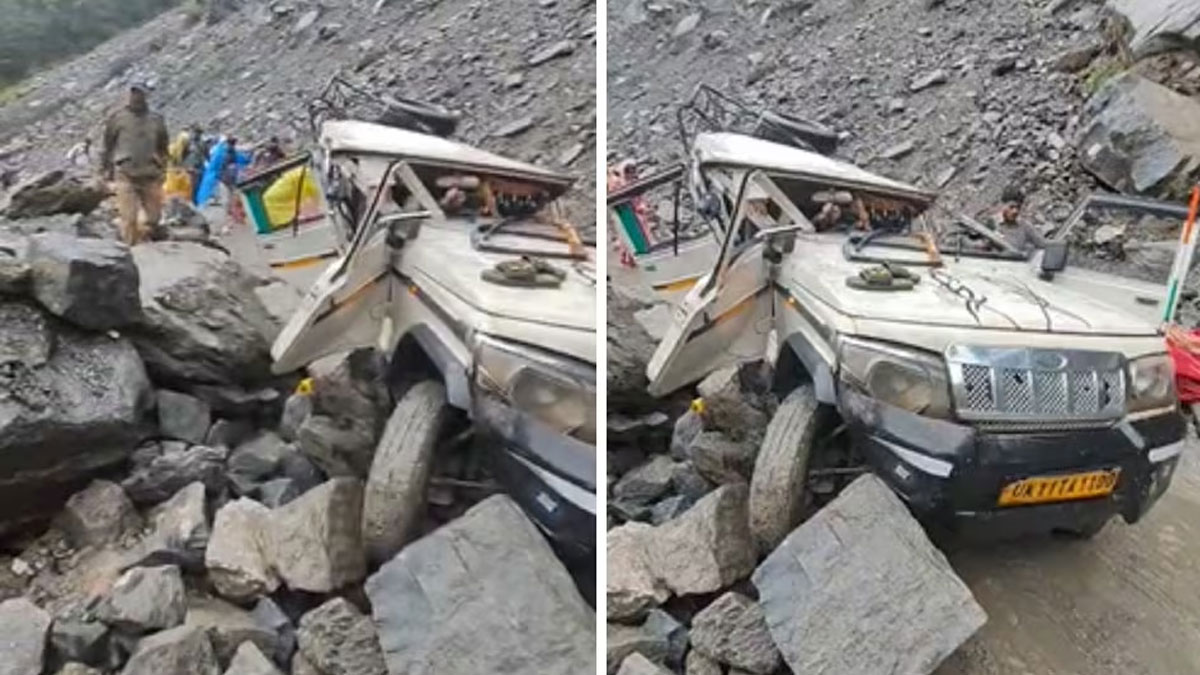 কেদারনাথ যাওয়ার পথে ধস, চলন্ত গাড়িতে পাথর পড়ে মৃত দুই