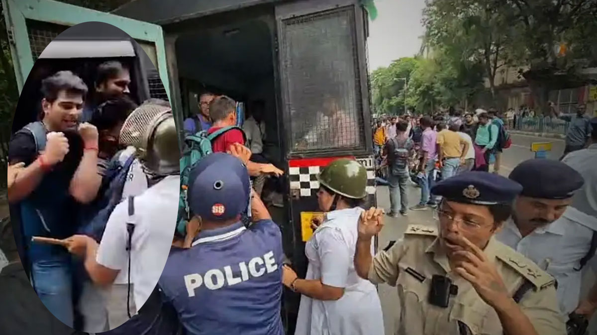 বিধানসভার গেটে চাকরিপ্রার্থীদের বিক্ষোভ, পুলিশের সঙ্গে ধস্তাধস্তি