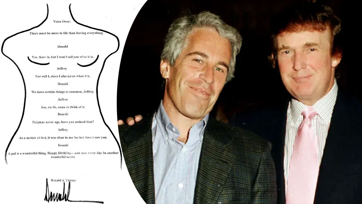 এপস্টিনকে নারীদেহের অবয়বে জন্মদিনের শুভেচ্ছা