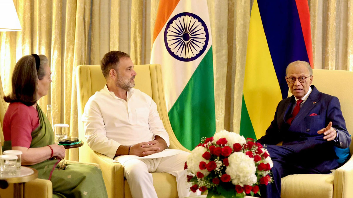 সোনিয়া-রাহুলের সঙ্গে সাক্ষাৎ করলেন মরিশাসের প্রধানমন্ত্রী রামগুলাম