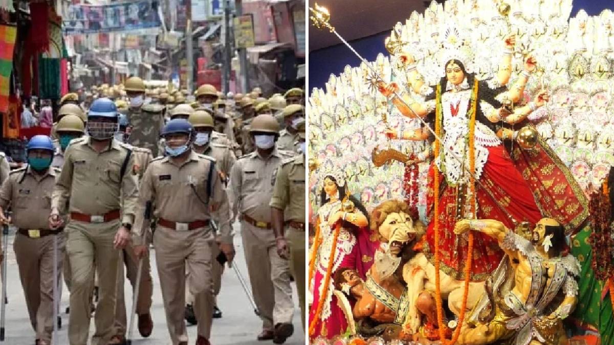 কলকাতায় একাধিক মাতৃপ্রতিমার সোনার গয়না রক্ষায় লালবাজার