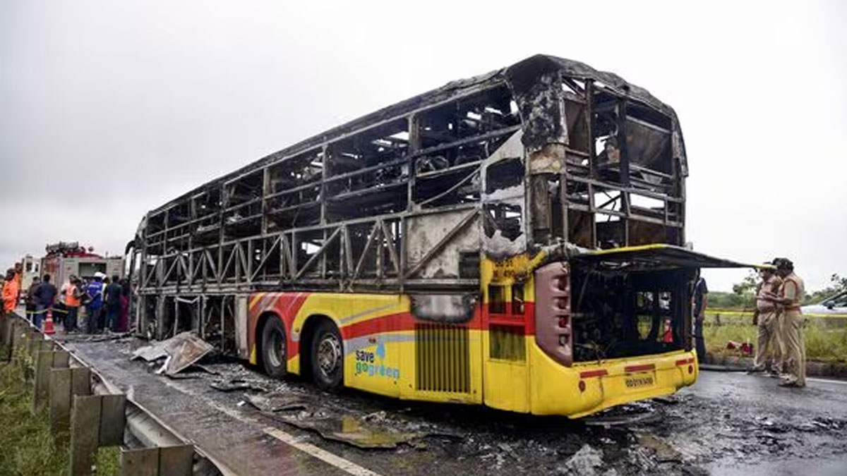 কুর্নুলের বাস দুর্ঘটনায় গ্রেপ্তার চালক