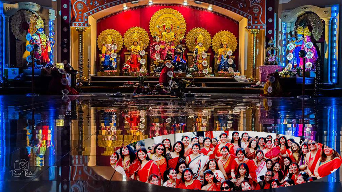 প্রবাসে বাঙালি: দুর্গা পূজার ২৫ বছর উদযাপন করল হিউস্টনের দুর্গাবাড়ি