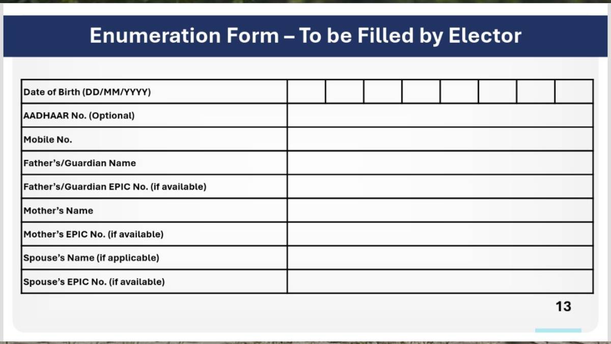 এসআইআর ফর্ম বিলিতে এগিয়ে বাংলা, পিছিয়ে বিজেপিশাসিত রাজ্য