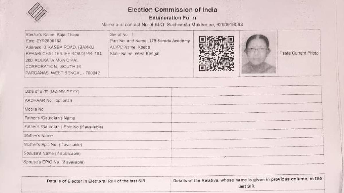 আজ থেকে বাড়ি বাড়ি গিয়ে এসআইআর–এর এনুমারেশন প্রক্রিয়া শুরু করবেন বিএলও–রা