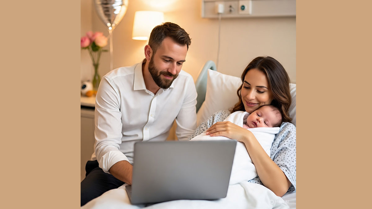 হাসপাতালে প্রসব যন্ত্রণায় স্ত্রীর পাশে স্বামী, দু’দিনের ছুটির বদলে সেখানে বসেই কাজের নির্দেশ অফিসের!