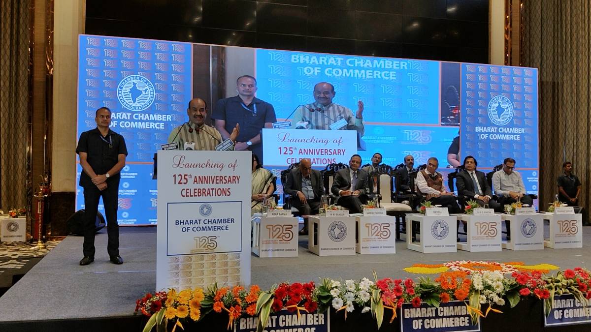 চেম্বার অফ কমার্সের ১২৫ বছর পূর্তি অনুষ্ঠানে উপস্থিত লোকসভার অধ্যক্ষ ওম বিড়লা