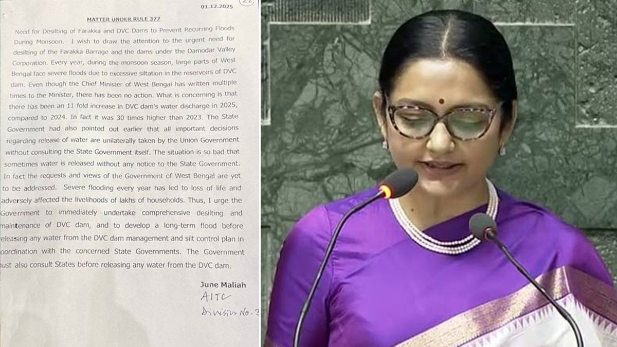দক্ষিণবঙ্গে বন্যা নিয়ন্ত্রণে দ্রুত ডিভিসি-ফরাক্কা সংস্কারের দাবি জুন মালিয়ার
