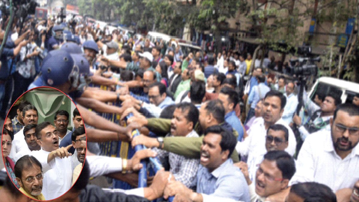 সিইও দপ্তরে শুভেন্দু, ‘গো ব্যাক’ স্লোগান বিএলও অধিকার রক্ষা কমিটির