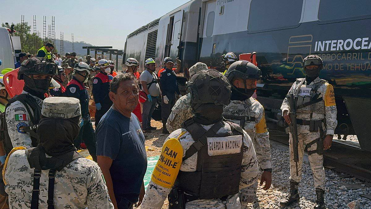 মেক্সিকোতে লাইচ্যুত হয়ে ট্রেন পড়ল খাদে, মৃত ১৩ এবং আহত বহু