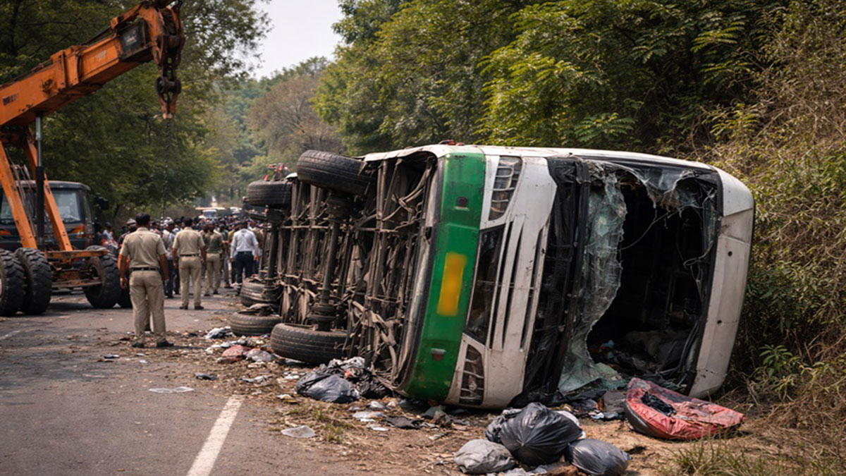 মধ্যপ্রদেশের পিপারিয়া–ছিন্দওয়ারা রুটে বাস উল্টে আহত ১৫
