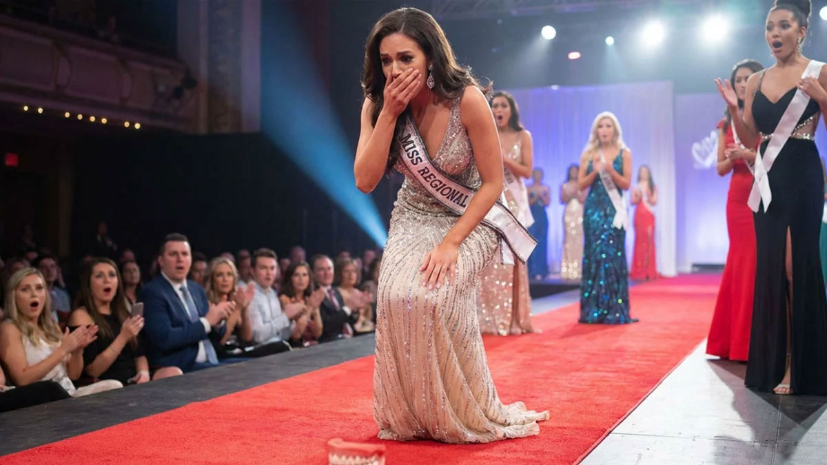 সুন্দরী প্রতিযোগিতার মঞ্চে আচমকা খুলে গেল নকল দাঁত