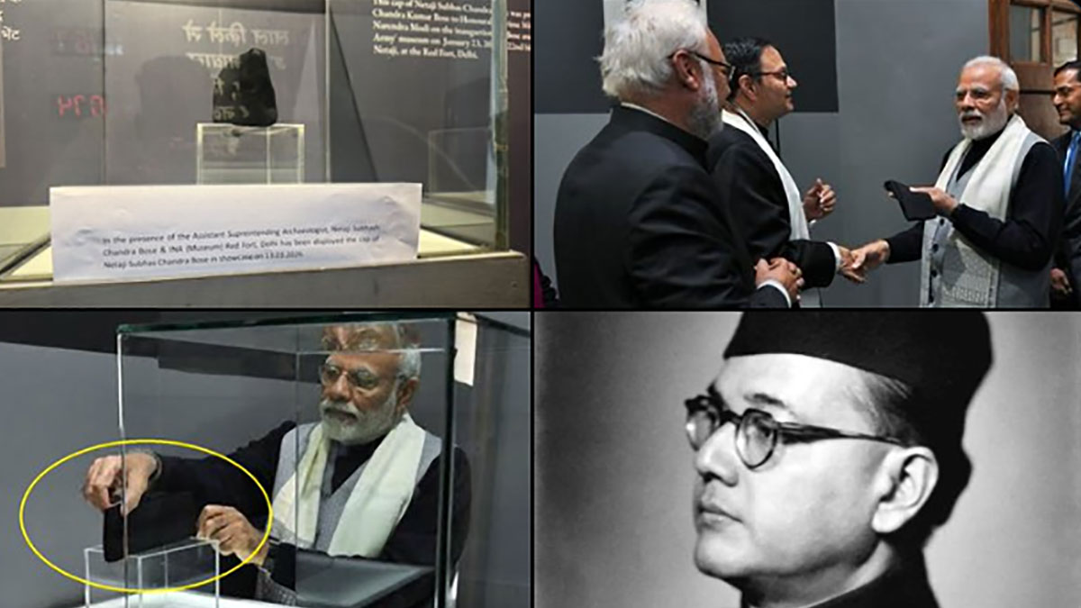 লাল কেল্লার নেতাজি জাদুঘরের টুপি নিয়ে শুরু হয়েছে নতুন বিতর্ক