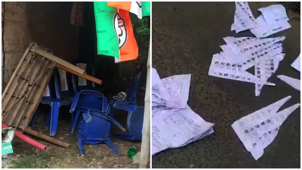 হুগলিতে ভোট গ্রহণে উত্তেজনা, বুথ ভাঙচুর, সংঘর্ষ— একাধিক অশান্তি