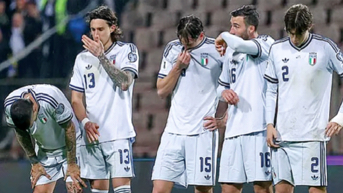 বিশ্বকাপে টানা তৃতীয়বার নেই ইতালি