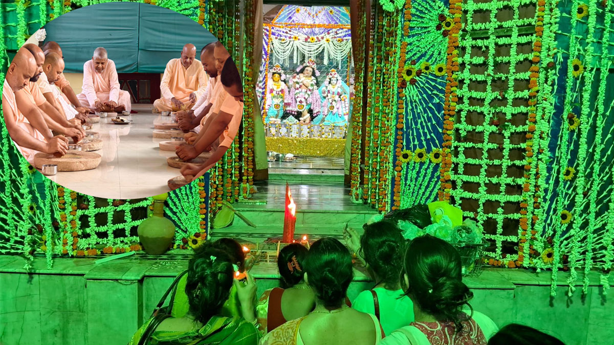 বাগবাজার গৌড়ীয় মঠে শুরু ২১ দিনের ‘চন্দনযাত্রা’ মহোৎসব