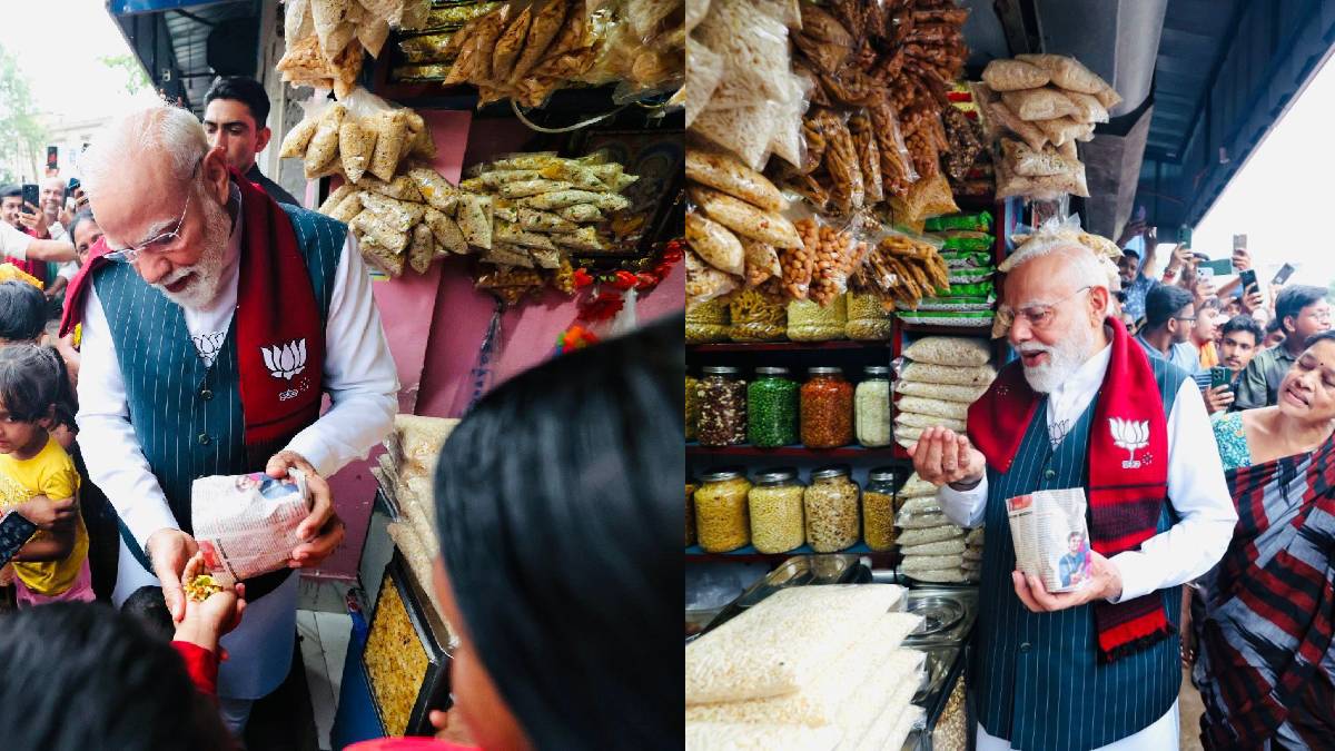 ঝাড়গ্রামে ঝালমুড়ি খেলেন প্রধানমন্ত্রী নরেন্দ্র মোদী