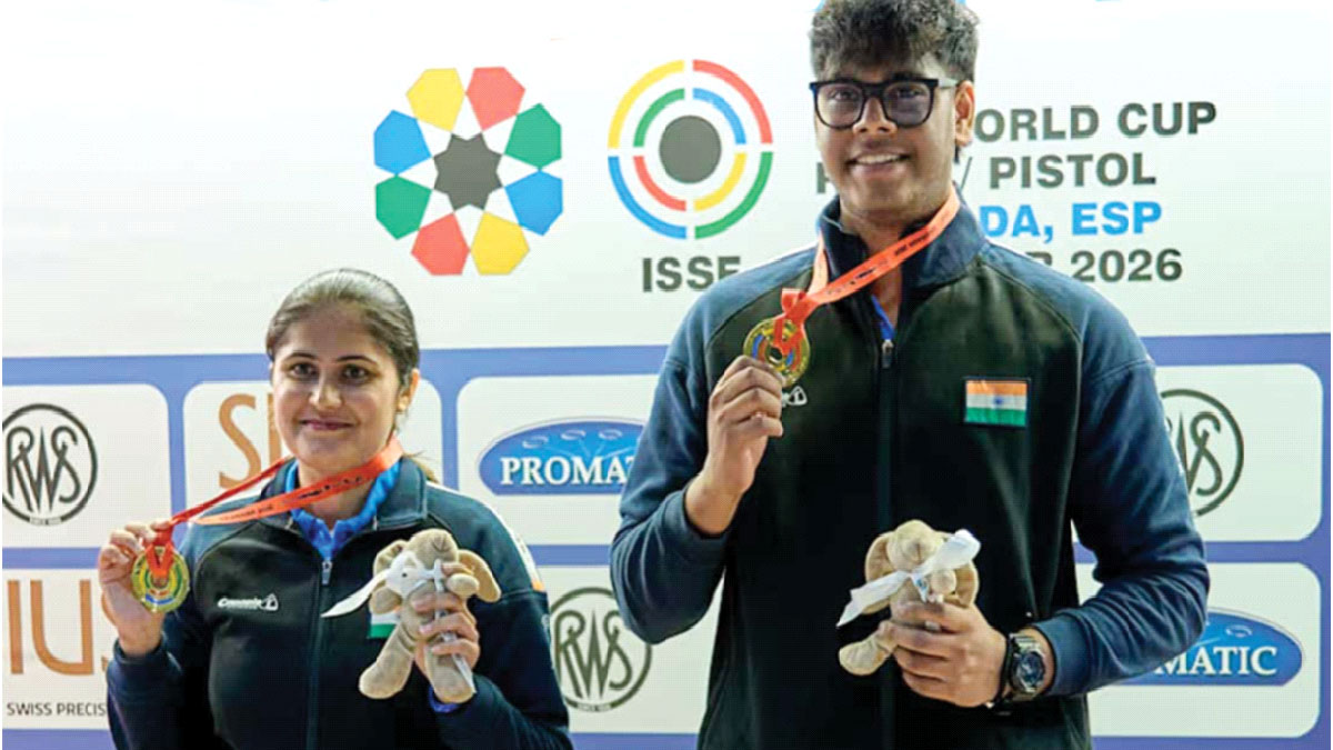 নজির গড়ে বিশ্বকাপ শুটিংয়ে সোনা জিতলেন পলক ও মুকেশ