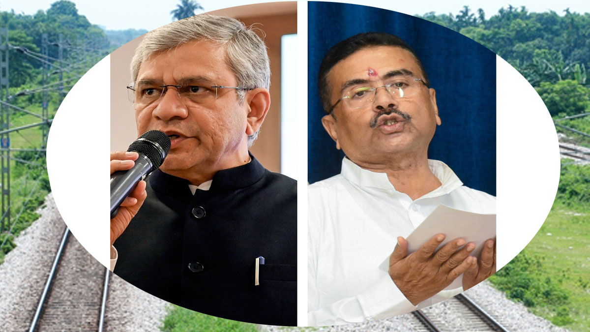 পশ্চিমবঙ্গে ৩ রেল প্রকল্পে কেন্দ্রের ছাড়পত্র, শুভেন্দুকে চিঠি রেলমন্ত্রীর
