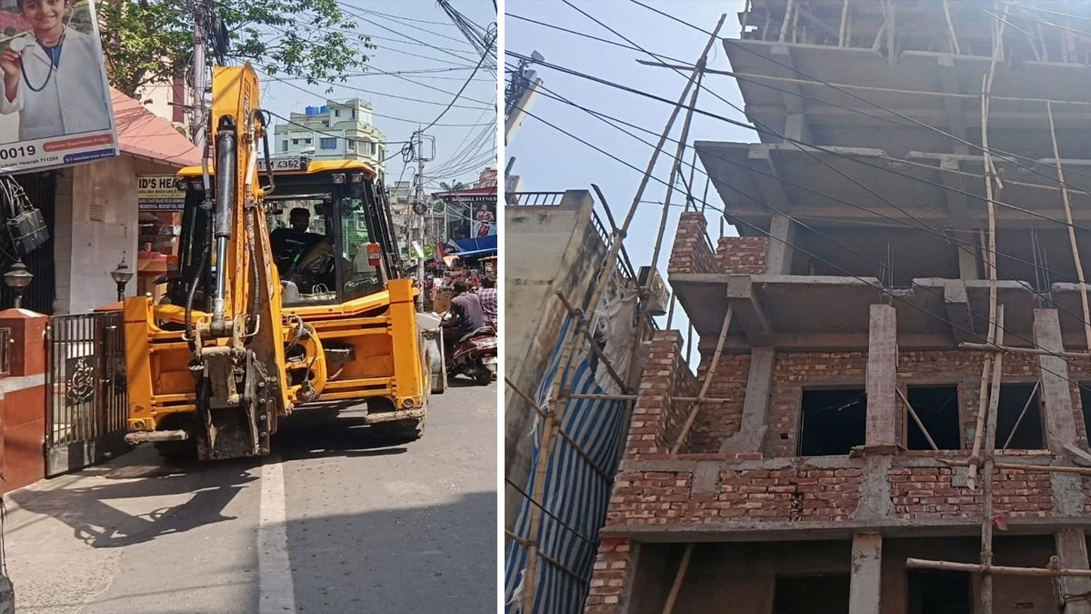 ৩ তলার অনুমতি নিয়ে ৬ তলা, হাওড়ার বেআইনি নির্মাণে বুলডোজার