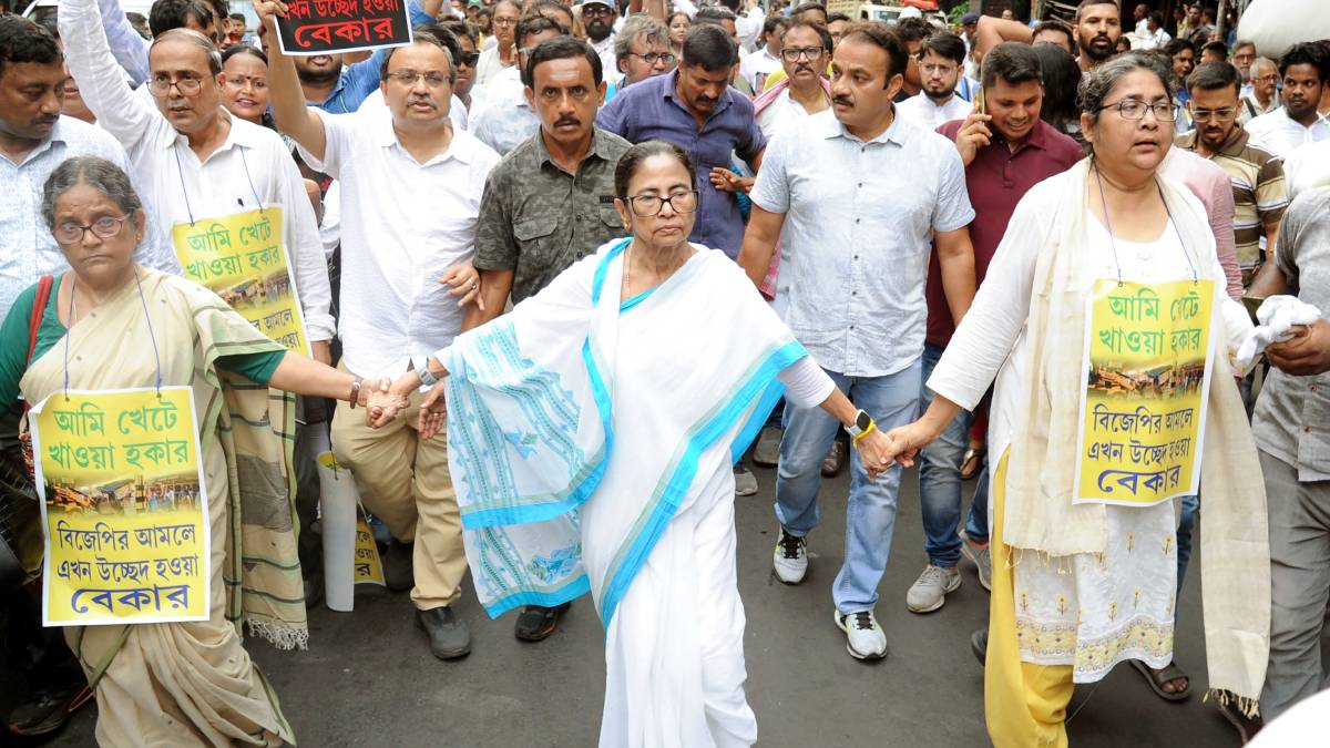 হকার উচ্ছেদের প্রতিবাদে রাস্তায় নামলেন মমতা পাশে নেই প্রভাবশালী নেতা-মন্ত্রীরা
