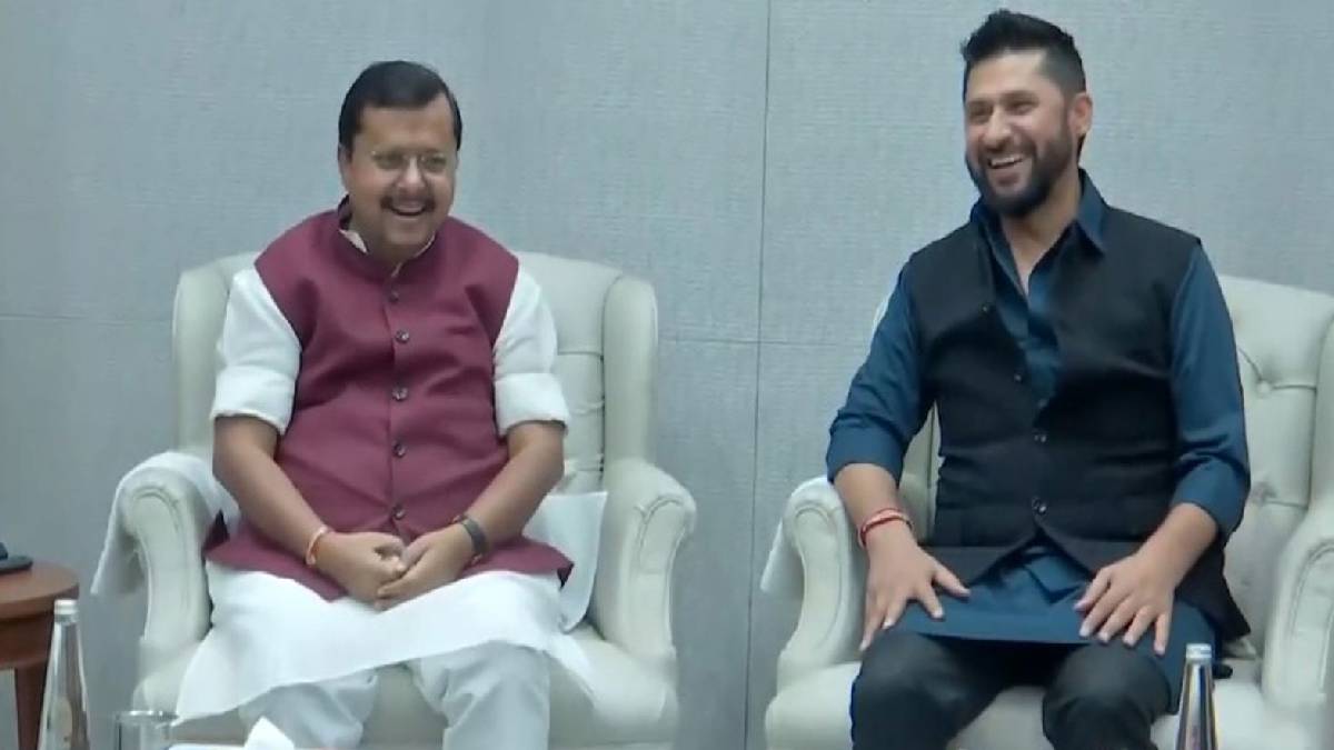 নেপালের রাষ্ট্রীয় স্বতন্ত্র পার্টির সভাপতি রবি লামিছানেকে উষ্ণ অভ্যর্থনা নিতি নবীনের
