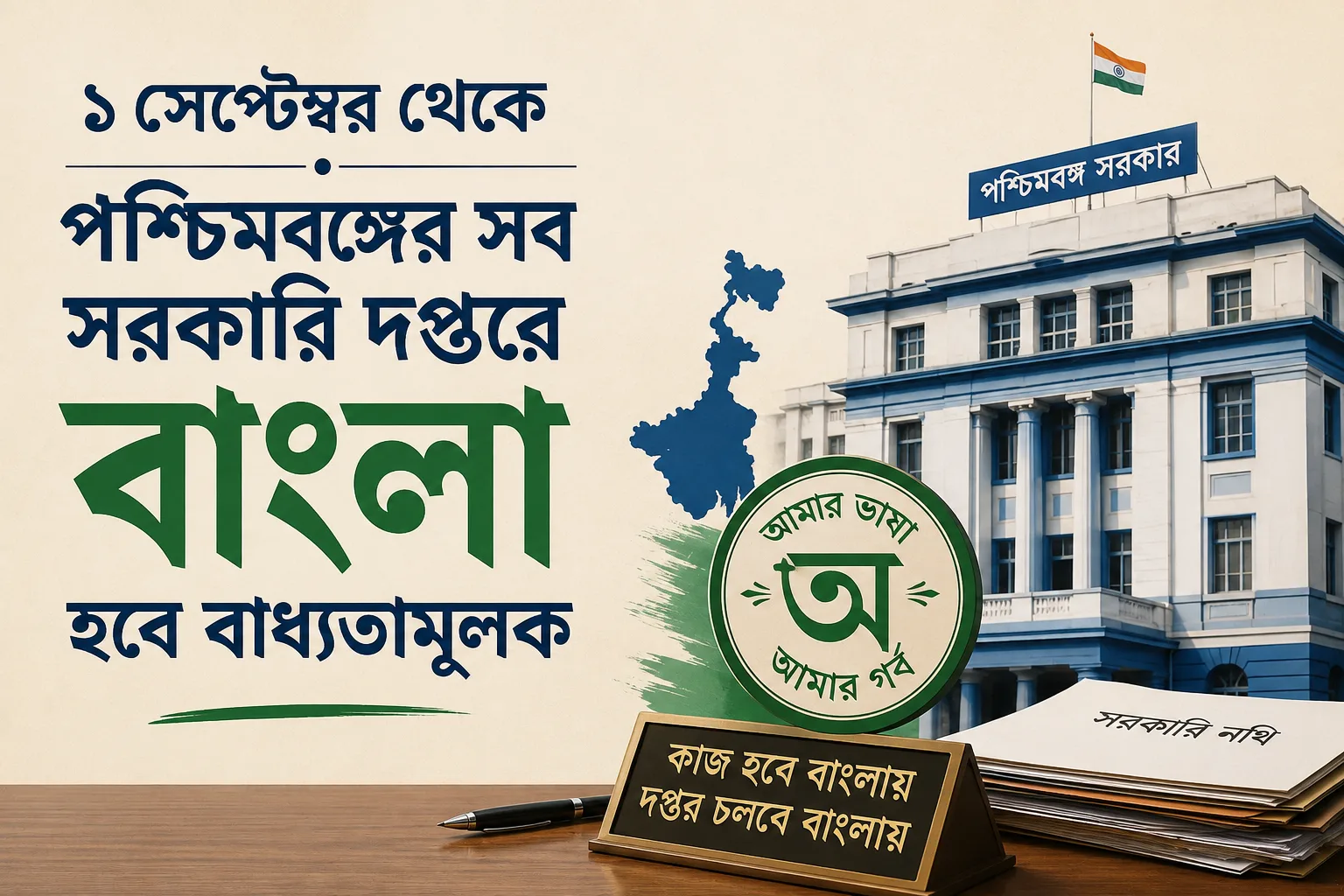 ১ তারিখ থেকে কোন কাজে বাধ্যতামূলক হচ্ছে বাংলা?
