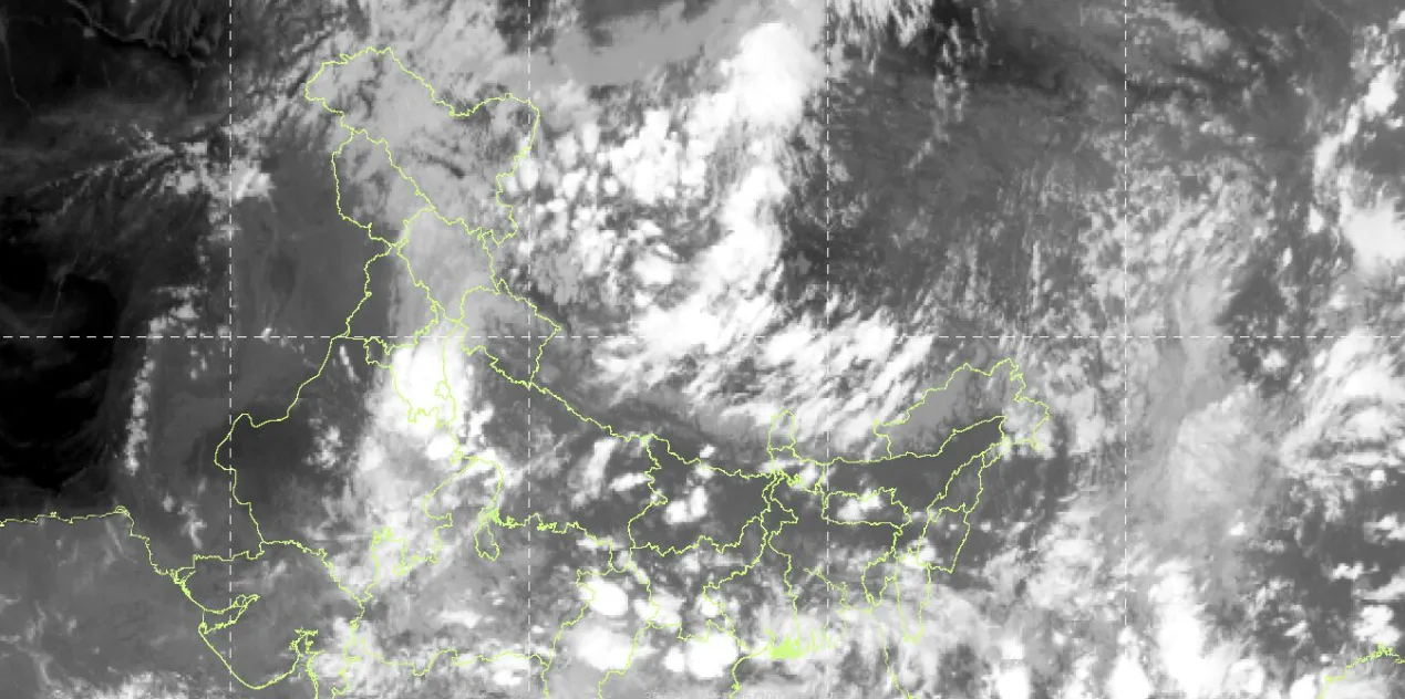 ইনস্যাট-থ্রিডিএস (INSAT-3DS) উপগ্রহের থার্মাল ইনফ্রারেড ইমেজারি (Source: IMD)