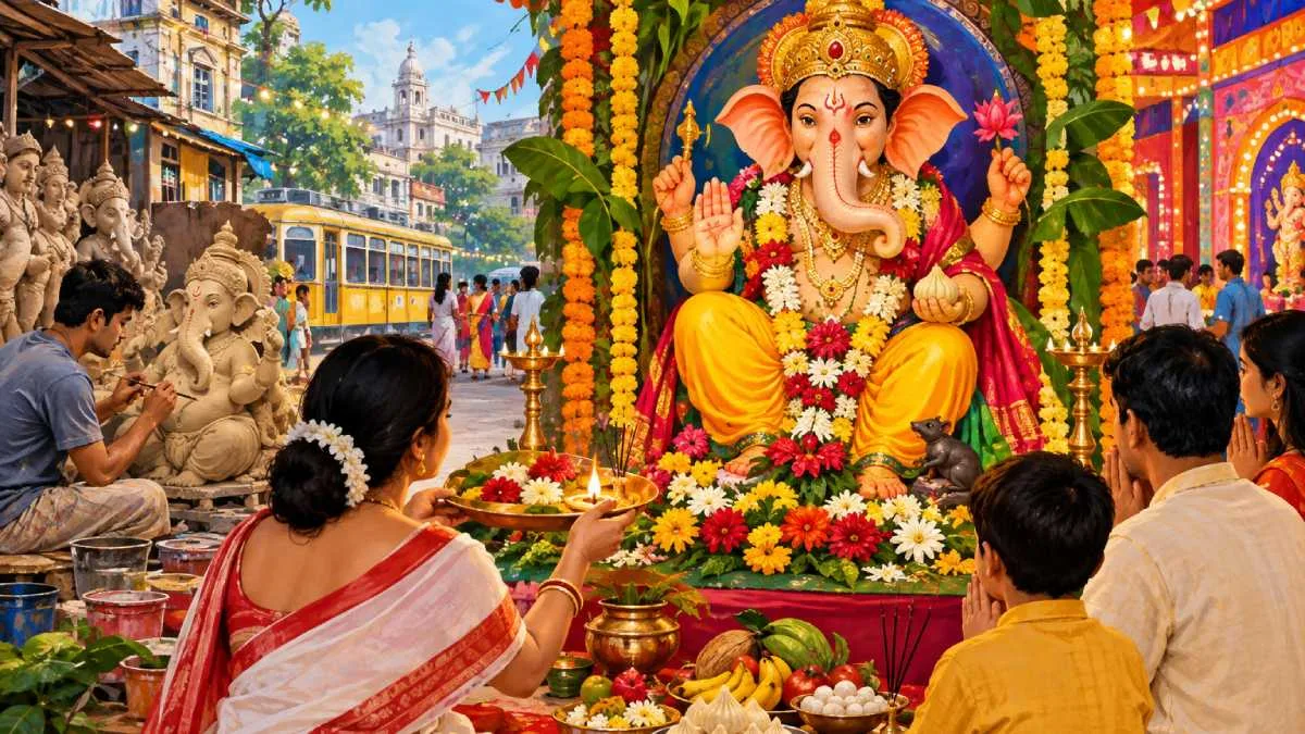 বাঙালির বারো মাসে তেরো পার্বনের তালিকায় ঢুকে গিয়েছে গণেশ পুজোয়, পরিবর্তনের বাংলায় বেড়েছে সংখ্যা ও বহরও