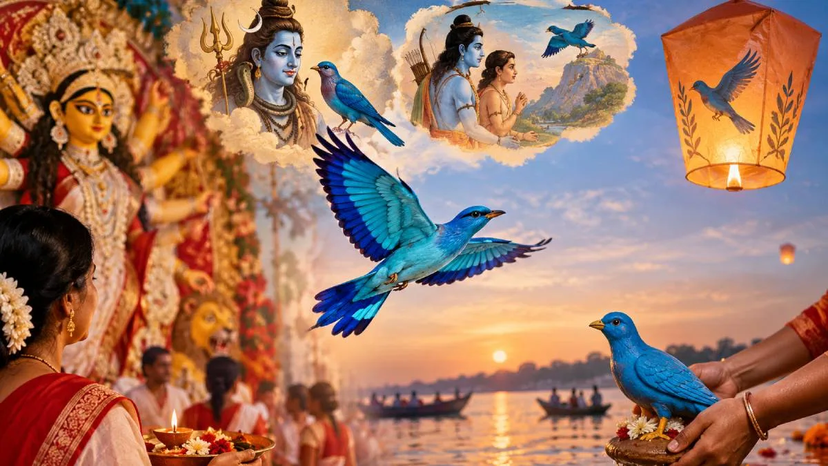 শরৎ এল রে: দশমীতে কেন বনেদি বাড়িগুলিতে নীলকণ্ঠ পাখি ওড়ানো হতো?
