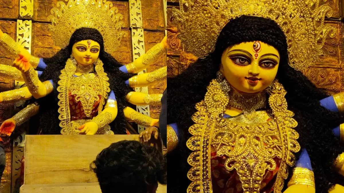 শরৎ এল রে: ১০০ কেজি সোনায় সাজছেন উমা, এ বছর ৬৪তম বর্ষে পদার্পণ করল এই পুজো
