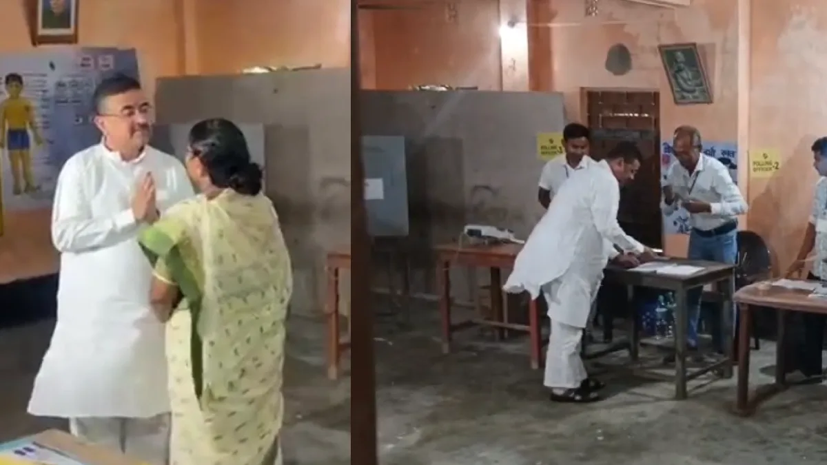 মুখ্যমন্ত্রী হিসেবে প্রথমবার, টোটোয় চেপে নন্দীগ্রামে ভোটদান শুভেন্দুর