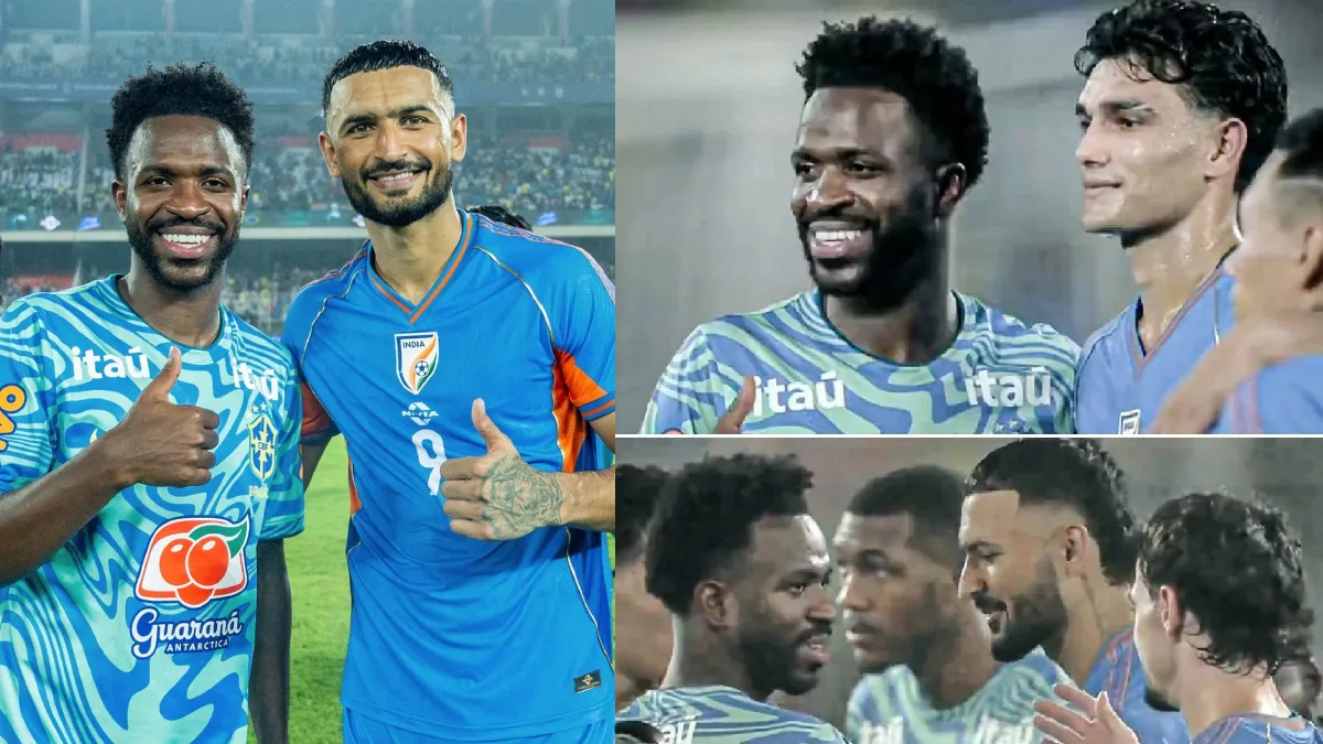 ভিনিসিয়াসের সাথে সেলফি তুলতে ভারতীয় ফুটবলারদের হুড়োহুড়ি, হারলেও মন জিতলেন রিয়াল মাদ্রিদ তারকা!